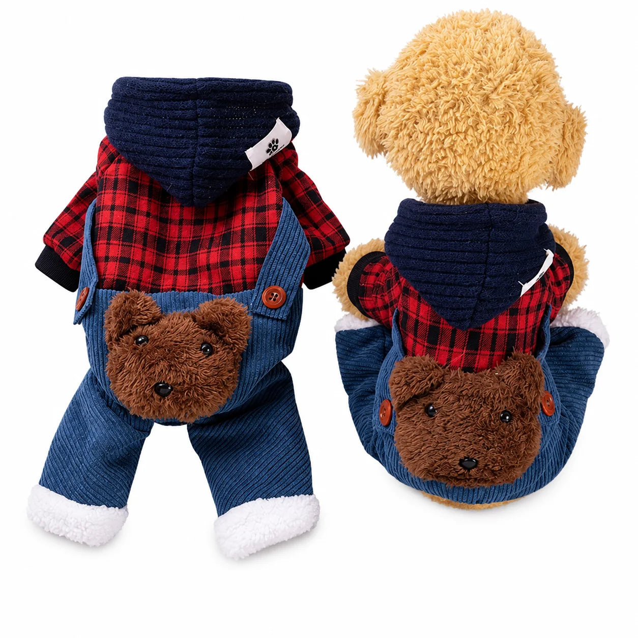 Bear Pocket Pet Hoodie Jumpsuit