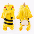 Yellow Pet Hoodie Jumpsuit