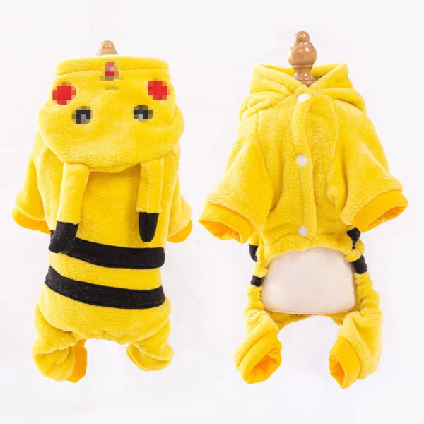 Yellow Pet Hoodie Jumpsuit