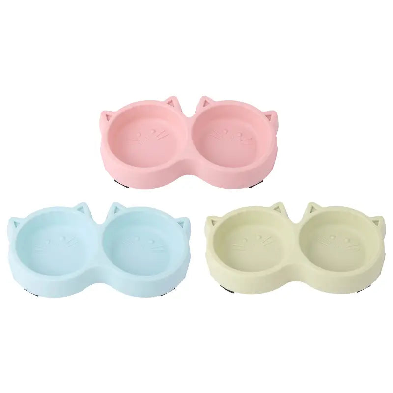 Cat shaped Double Feeding Bowl